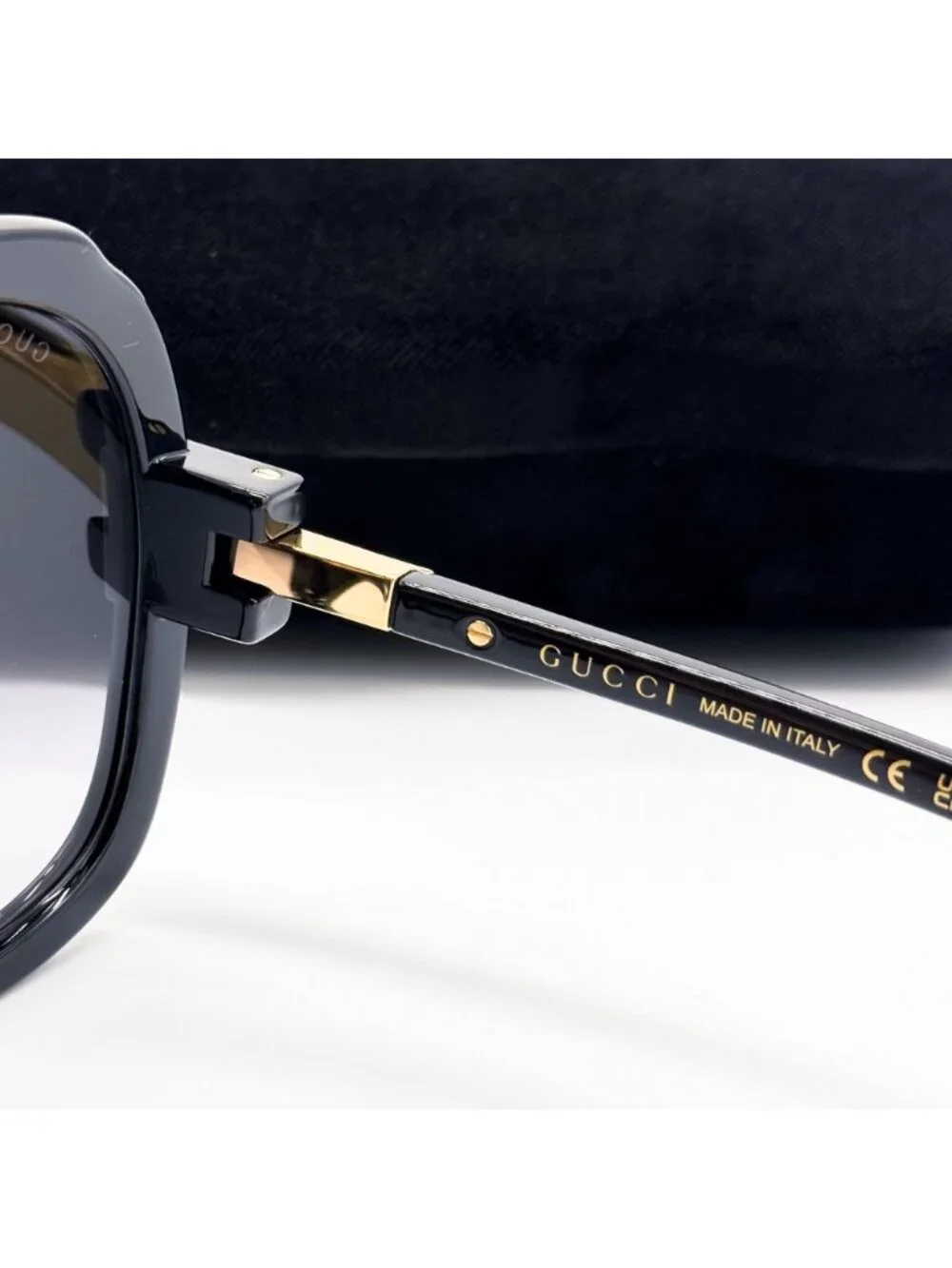 New Gucci Black Oversized Women Sunglasses GG1432S 001